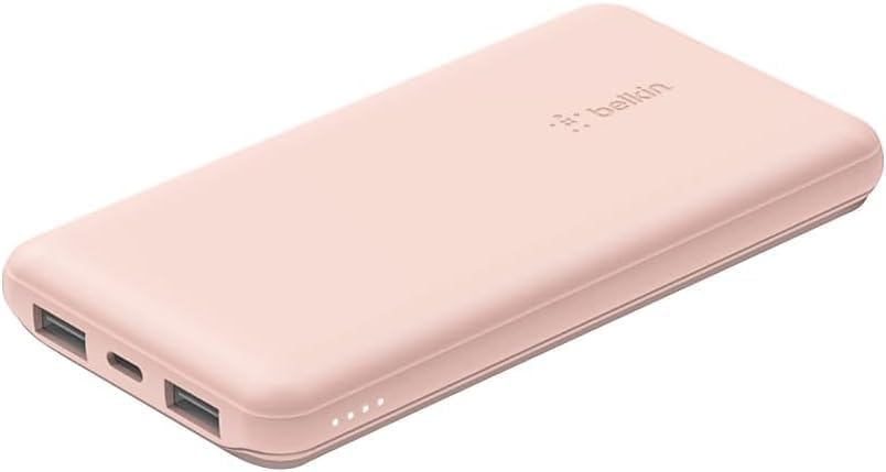 Belkin BoostCharge Power Bank 10000mAh con Porte USB-C e USB-A - Rosa