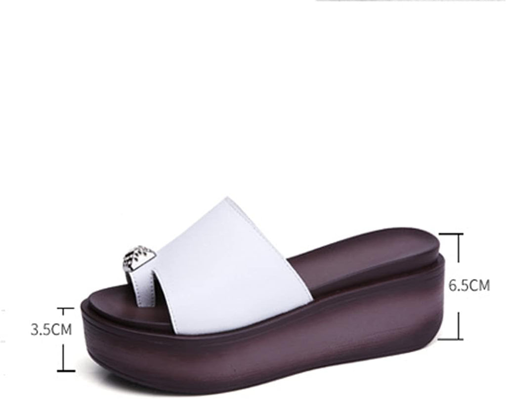 MIAOXIAO Donna Comfy Platform Shoes Half-Sand Sandals Summer Beach Travel Shoes Dita dei Piedi Protector Care per Alleviare Il Dolore