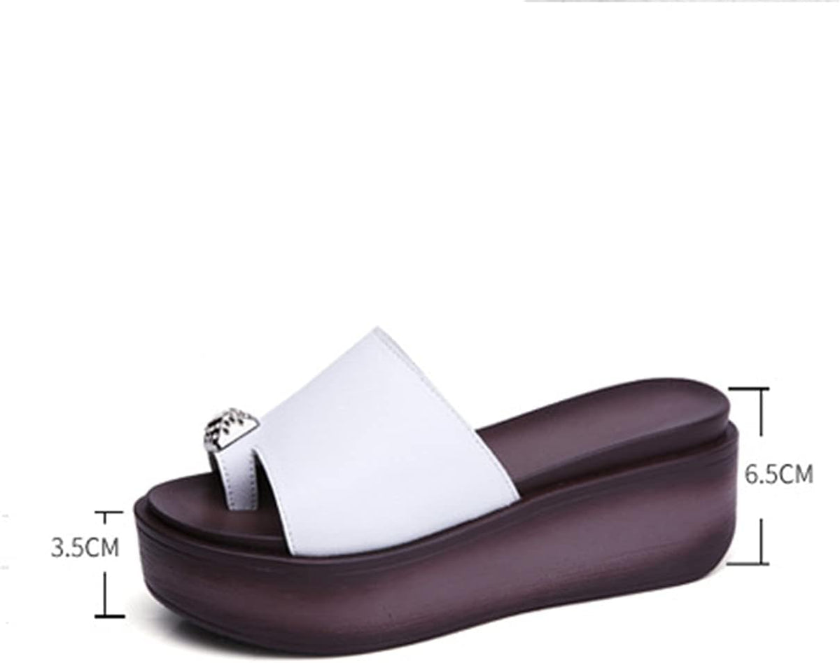 MIAOXIAO Donna Comfy Platform Shoes Half-Sand Sandals Summer Beach Travel Shoes Dita dei Piedi Protector Care per Alleviare Il Dolore