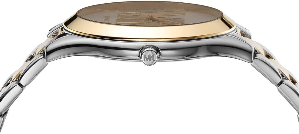 Michael Kors Orologio Slim Runway da donna, movimento al quarzo a tre lancette da 42 mm con cinturino in acciaio inossidabile