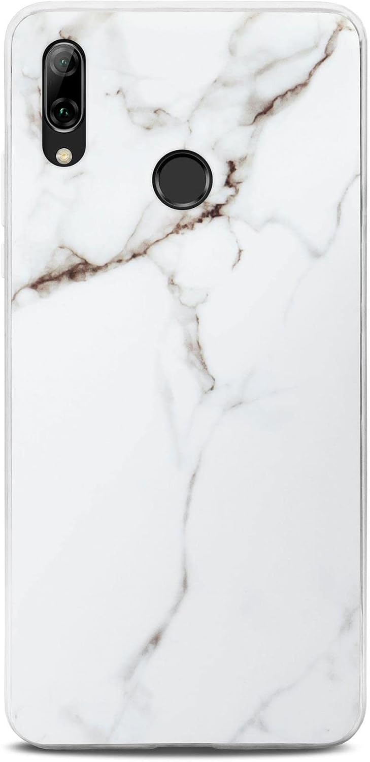 ONEFLOW Sense Case Custodia compatibile con Huawei P smart 2019, effetto marmo, protezione schermo e fotocamera, in silicone con lustrini, Passion