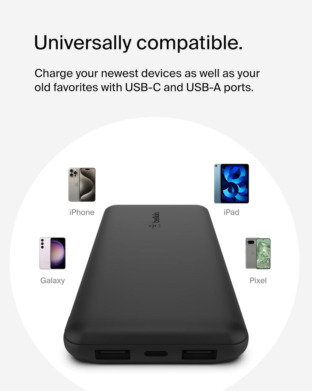 Belkin BoostCharge Power Bank 10000mAh con Porte USB-C e USB-A - Rosa