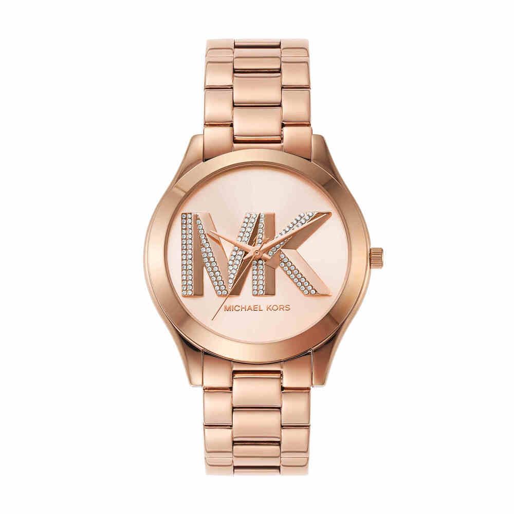 Michael Kors Orologio Slim Runway da donna, movimento al quarzo a tre lancette da 42 mm con cinturino in acciaio inossidabile