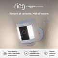 Ring videocamera Plus con faretti a batteria (Spotlight Cam Plus) | Telecamera di sorveglianza wifi per esterno con video HD 1080p, audio bidirezionale, fai-da-te | Ring Home: 30 gg. prova gratuita