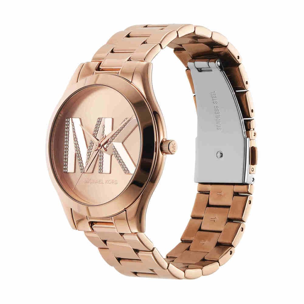 Michael Kors Orologio Slim Runway da donna, movimento al quarzo a tre lancette da 42 mm con cinturino in acciaio inossidabile