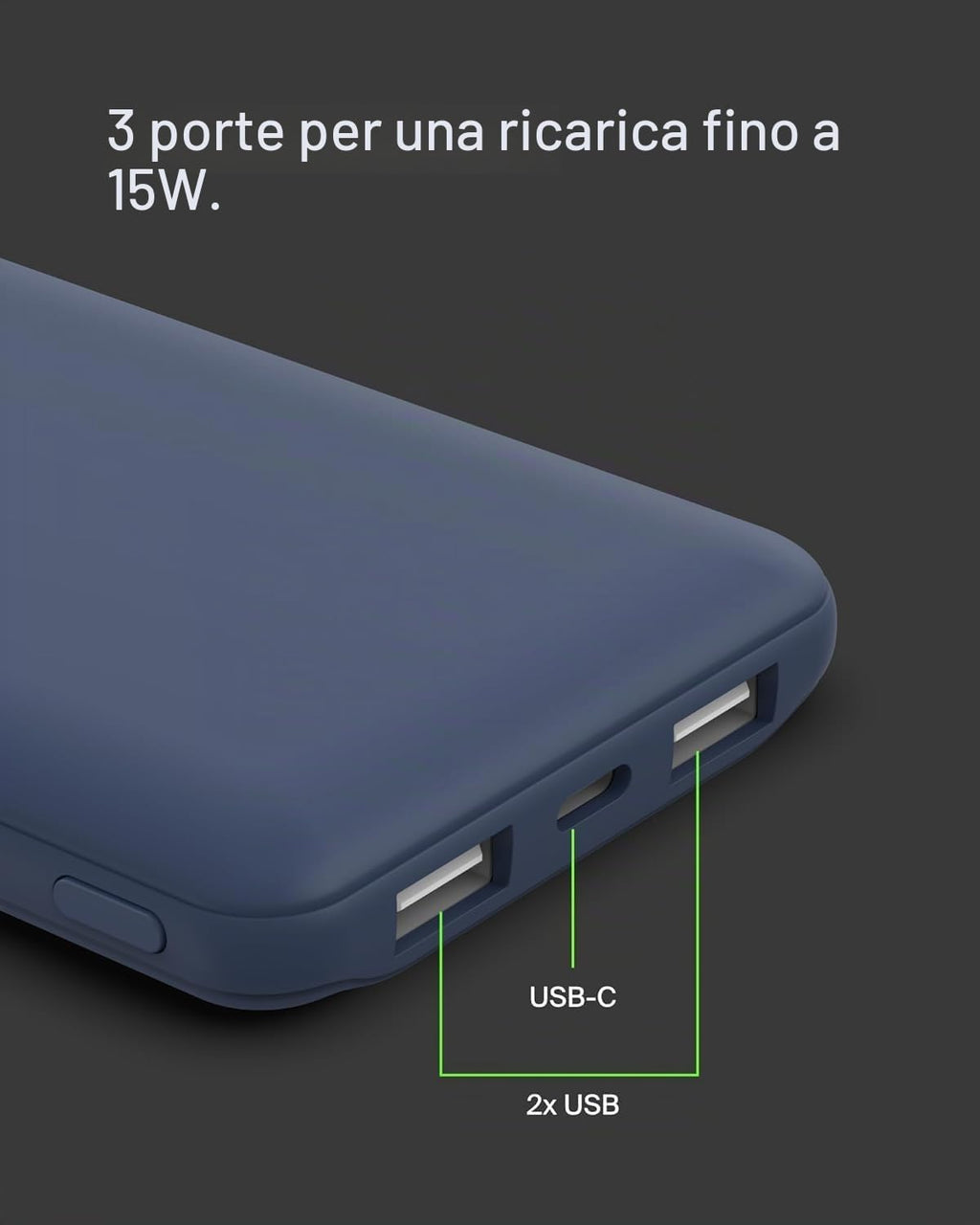 Belkin BoostCharge Power Bank 10000mAh con Porte USB-C e USB-A - Rosa