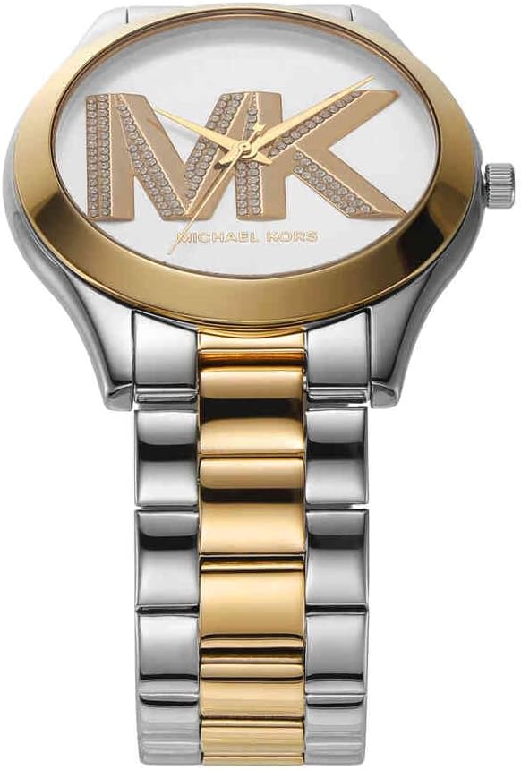 Michael Kors Orologio Slim Runway da donna, movimento al quarzo a tre lancette da 42 mm con cinturino in acciaio inossidabile