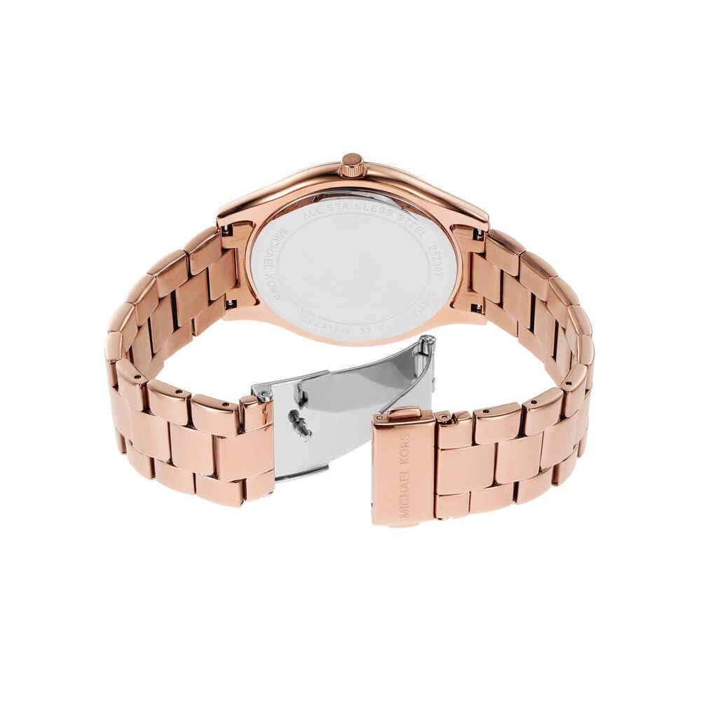 Michael Kors Orologio Slim Runway da donna, movimento al quarzo a tre lancette da 42 mm con cinturino in acciaio inossidabile