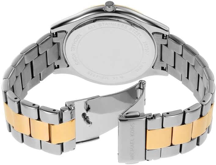 Michael Kors Orologio Slim Runway da donna, movimento al quarzo a tre lancette da 42 mm con cinturino in acciaio inossidabile