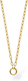 Purelei Glow Charm - Collana da donna in acciaio inox con chiusura a moschettone per charm, catena regolabile da 40 a 45 cm, per gioielli personalizzati