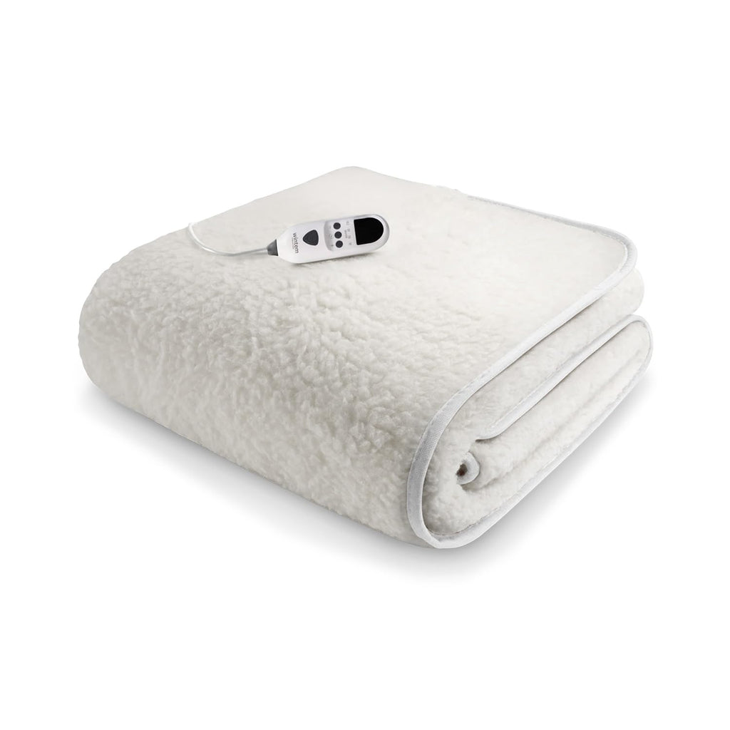 Wintem - Comfy+ Coprimaterasso Elettrico Matrimoniale 160x140cm - Scaldaletto con 4 Livelli di Temperatura - Coperta Elettrica Riscaldante in Poliestere - Timer 8h - Sicurezza Anti-Surriscaldamento