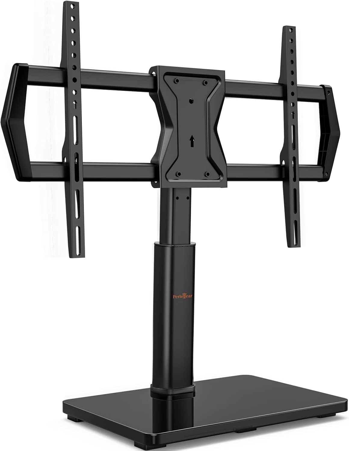 Supporto Girevole da Tavolo per TV da 26-60 Pollici - Piedistallo per TV Regolabile in Altezza con Base in Vetro Temperato, VESA Max 400x400mm, Fino a 40 kg