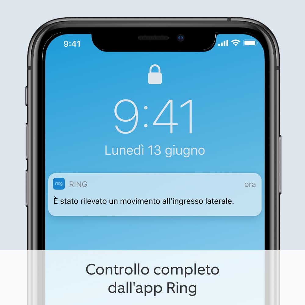 Ring videocamera Plus con faretti a batteria (Spotlight Cam Plus) | Telecamera di sorveglianza wifi per esterno con video HD 1080p, audio bidirezionale, fai-da-te | Ring Home: 30 gg. prova gratuita