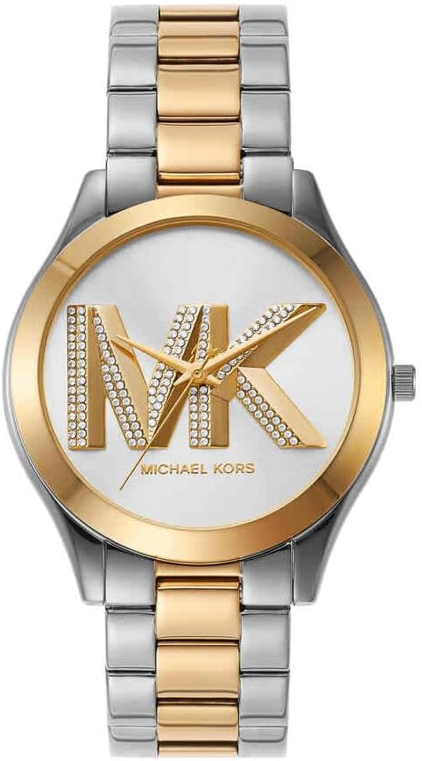 Michael Kors Orologio Slim Runway da donna, movimento al quarzo a tre lancette da 42 mm con cinturino in acciaio inossidabile