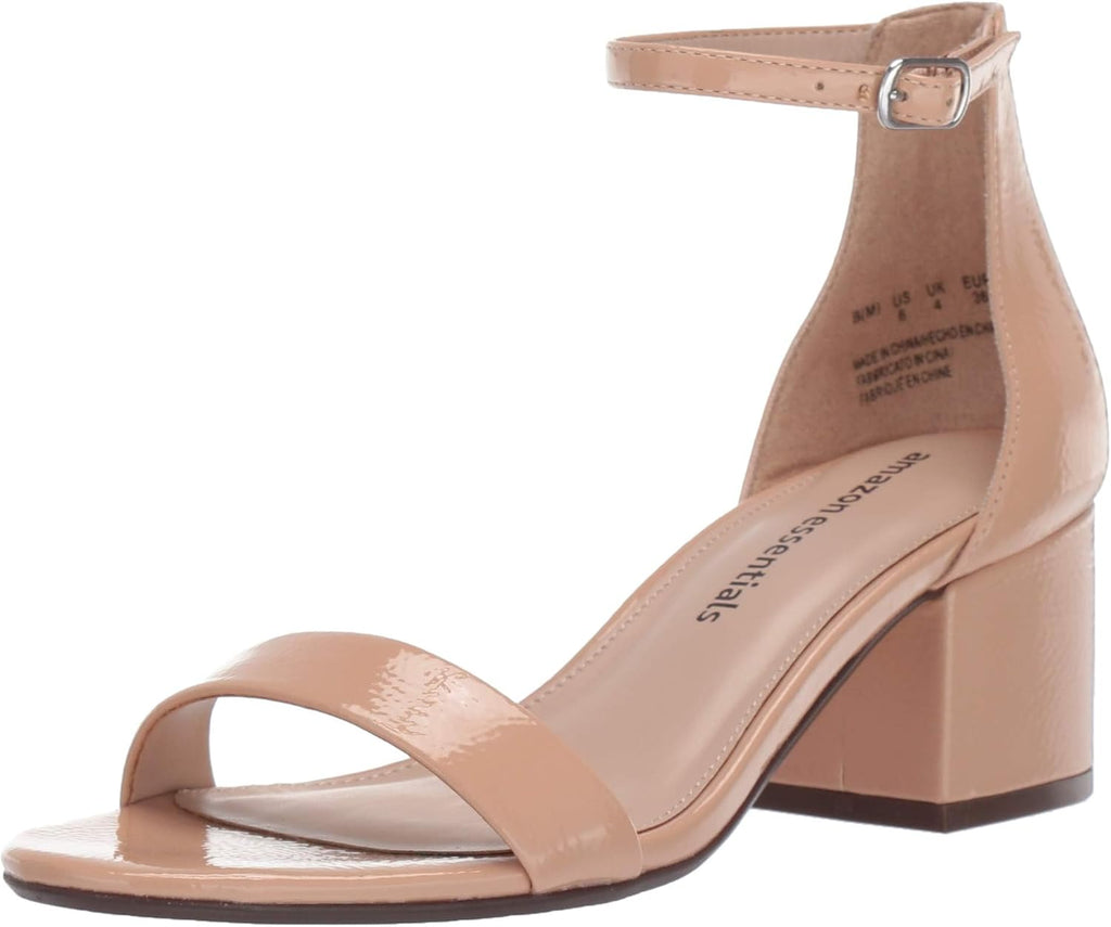 Amazon Essentials Sandali con Tacco e Due Cinturini Donna