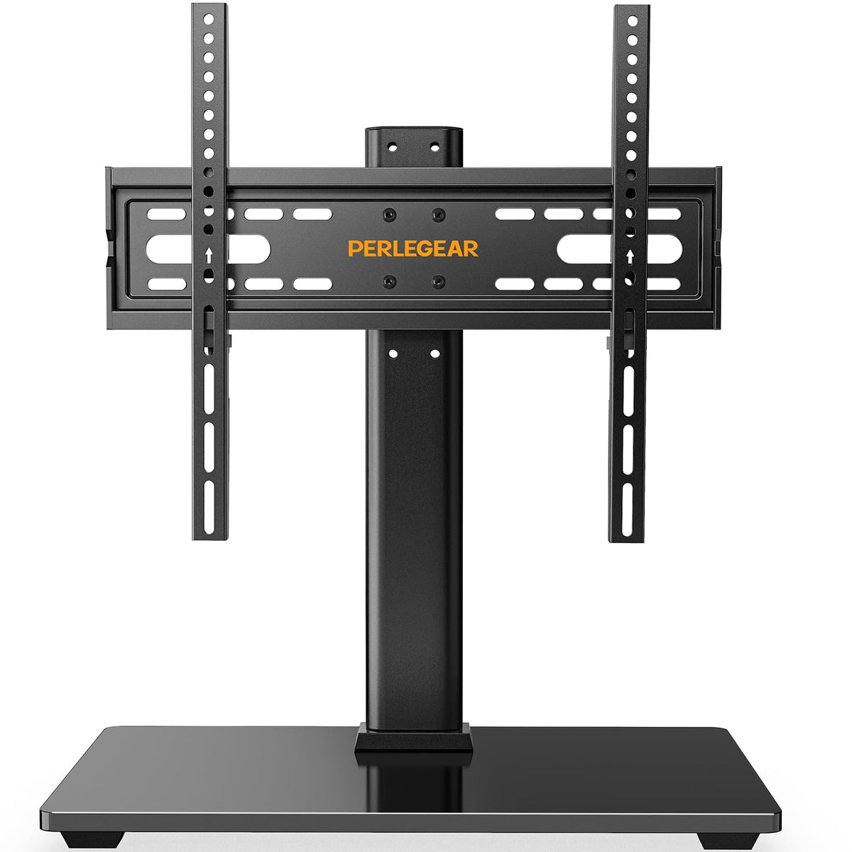 Supporto Girevole da Tavolo per TV da 26-60 Pollici - Piedistallo per TV Regolabile in Altezza con Base in Vetro Temperato, VESA Max 400x400mm, Fino a 40 kg