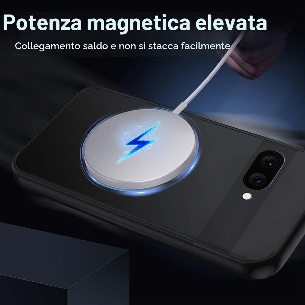 XTCASE Cover Magnetica per Google Pixel 11/11 Pro 5G Traslucida Opaca, Nero