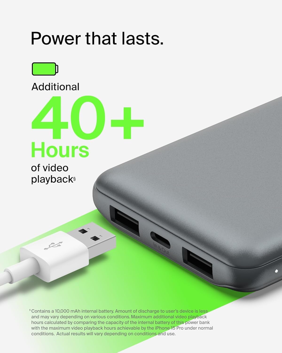 Belkin BoostCharge Power Bank 10000mAh con Porte USB-C e USB-A - Rosa