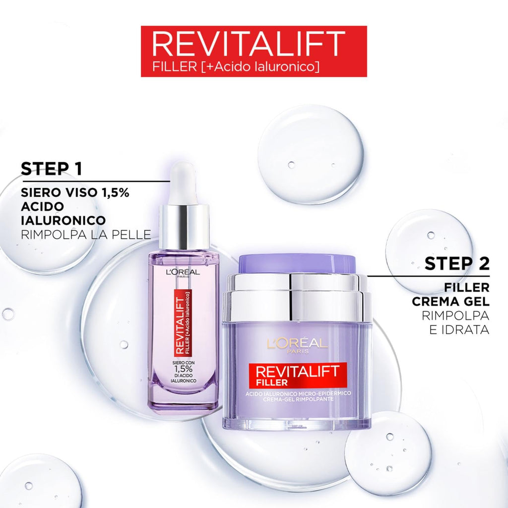 L'Oréal Paris Contorno Occhi Revitalift Filler, Azione Antirughe Rivolumizzante con Acido Ialuronico Concentrato, 15 ml