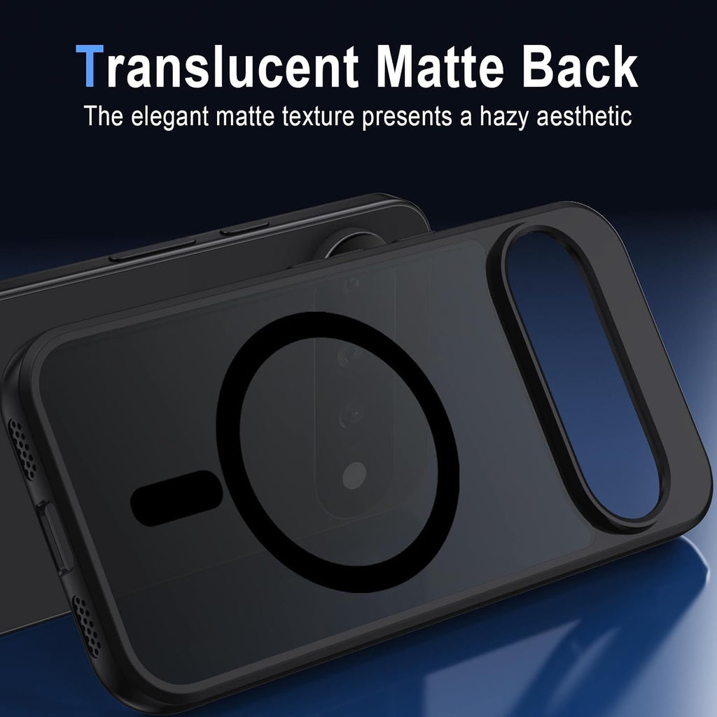 XTCASE Cover Magnetica per Google Pixel 11/11 Pro 5G Traslucida Opaca, Nero