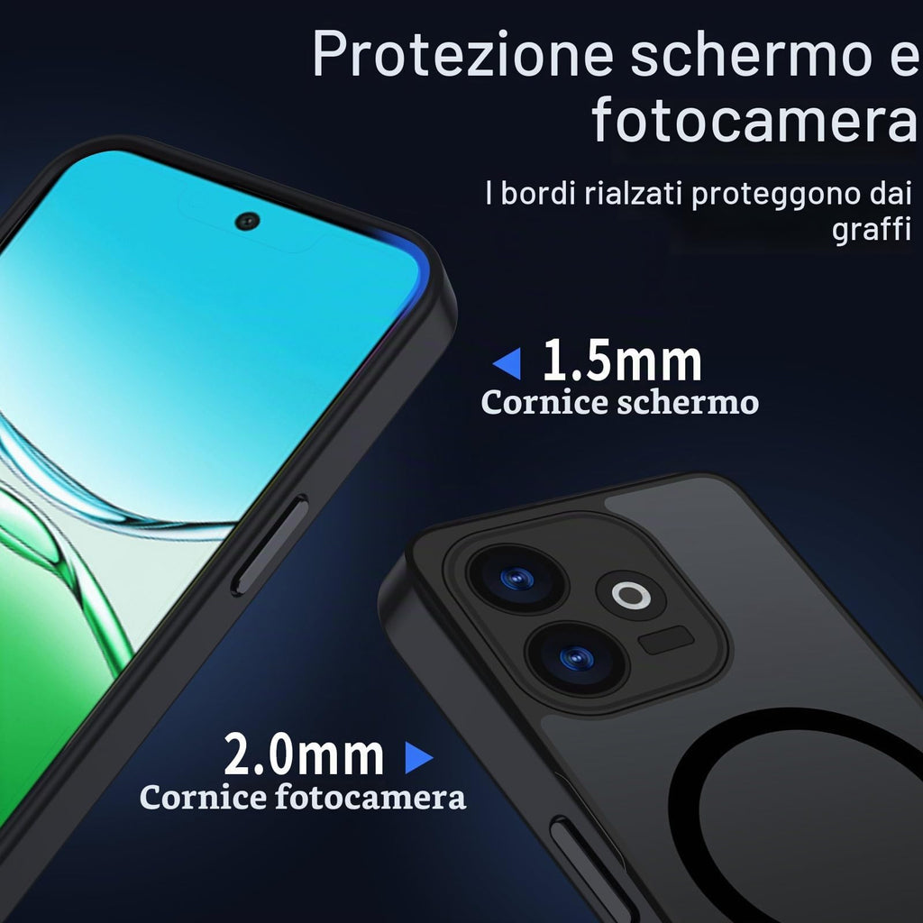 XTCASE Cover Magnetica per Google Pixel 11/11 Pro 5G Traslucida Opaca, Nero