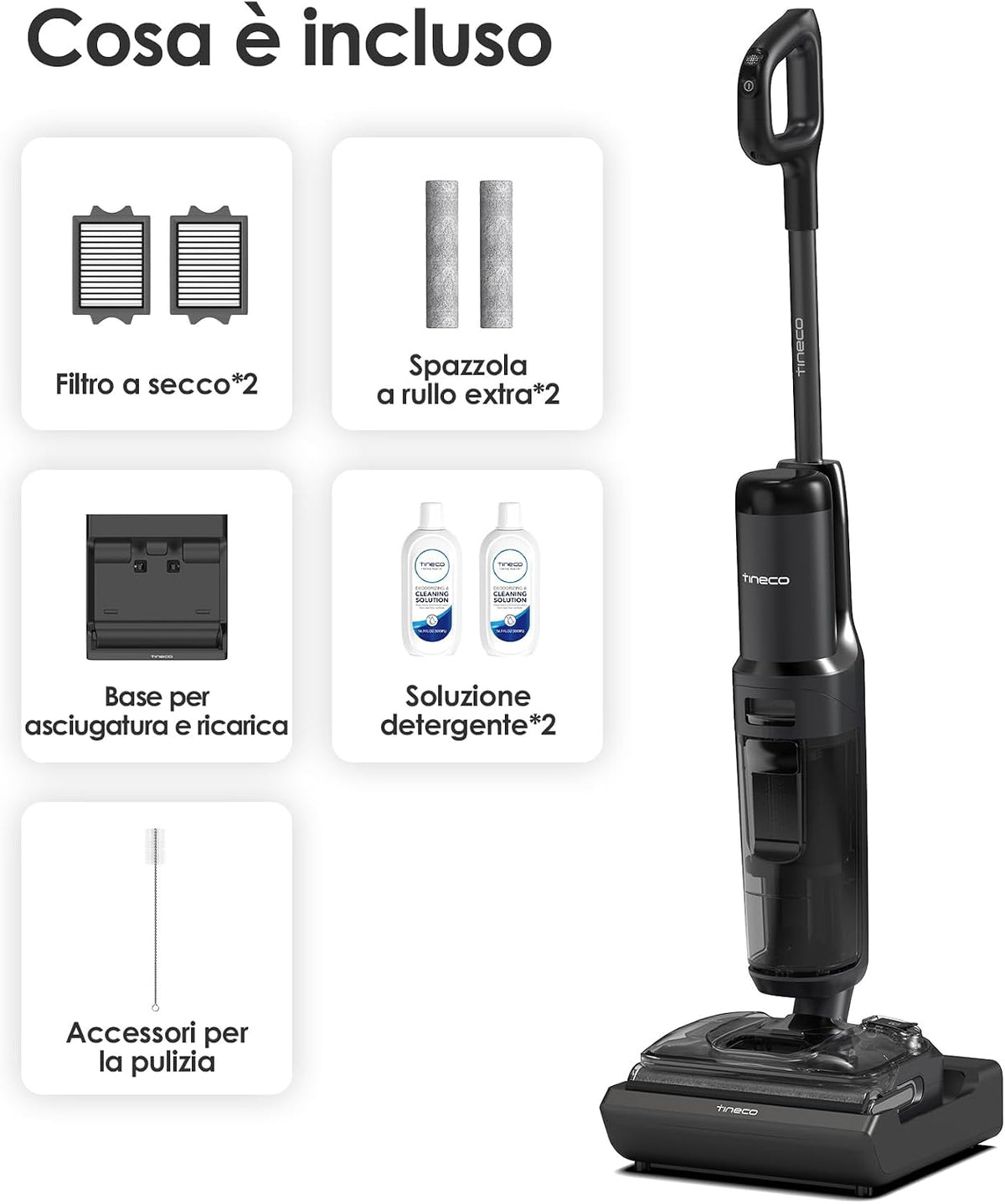 Tineco Floor ONE S7 Stretch Ultra Lavapavimenti aspirapolvere senza fili