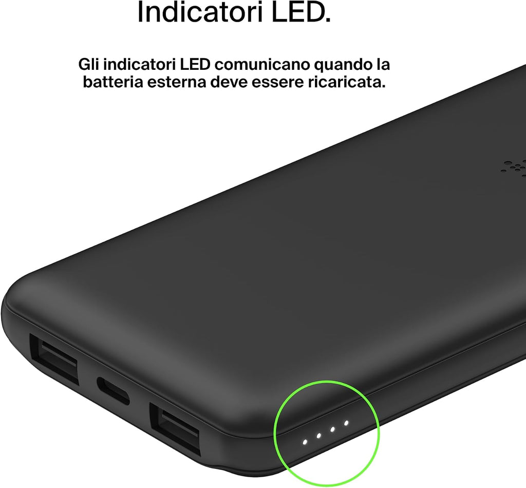 Belkin BoostCharge Power Bank 10000mAh con Porte USB-C e USB-A - Rosa