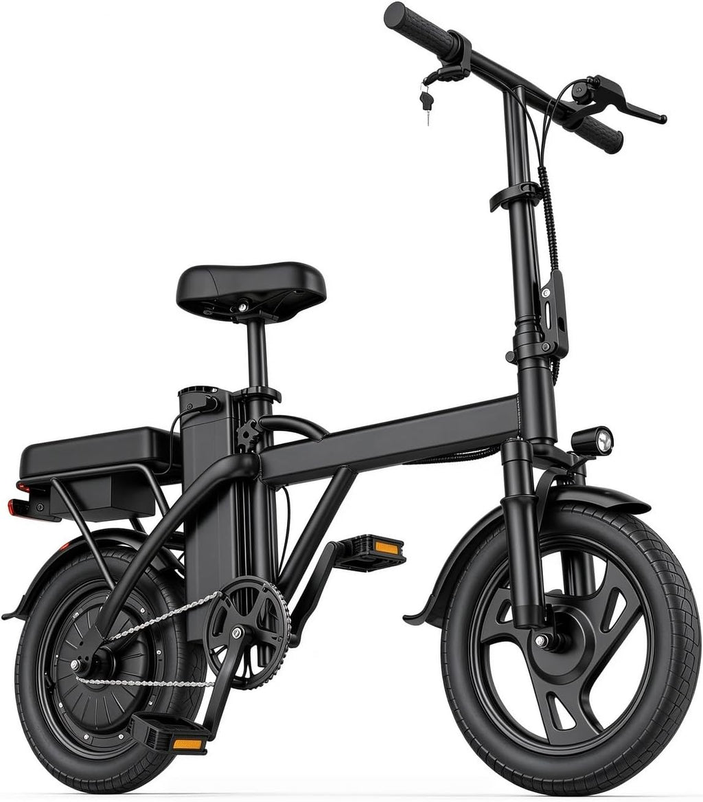 Bicicletta elettrica per adulti, bicicletta elettrica pieghevole da 14 pollici, batteria rimovibile da 48 V e 15,6 Ah, autonomia di 60-80 km, ideale per adolescenti e adulti per gli spostamenti urbani