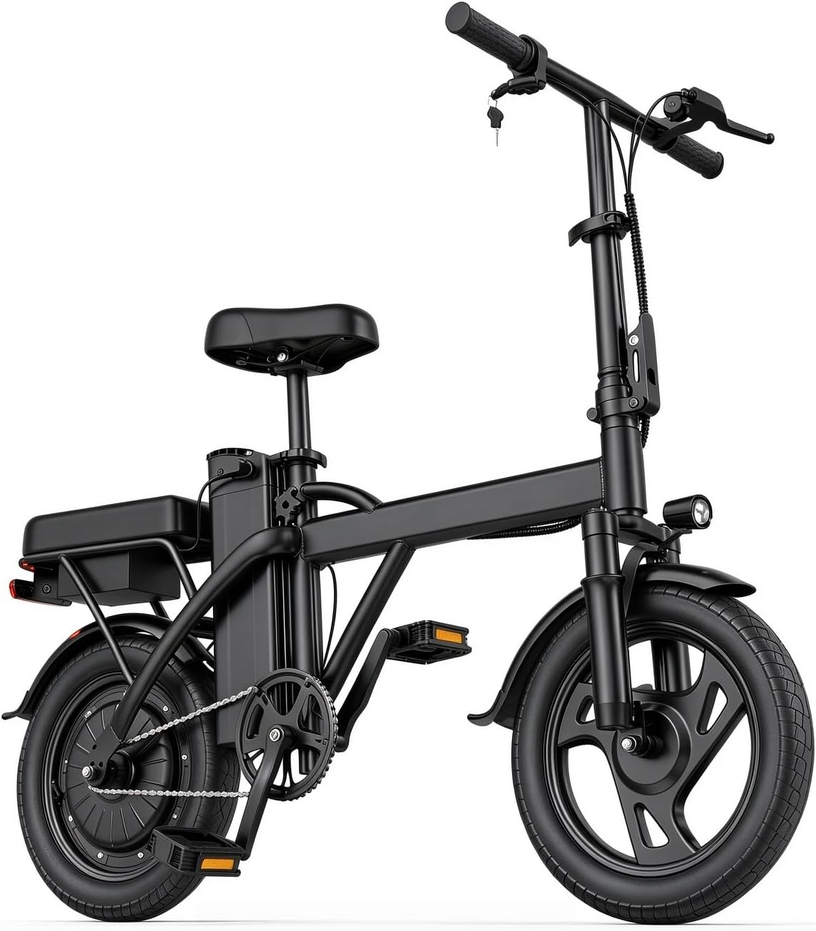 Bicicletta elettrica per adulti, bicicletta elettrica pieghevole da 14 pollici, batteria rimovibile da 48 V e 15,6 Ah, autonomia di 60-80 km, ideale per adolescenti e adulti per gli spostamenti urbani