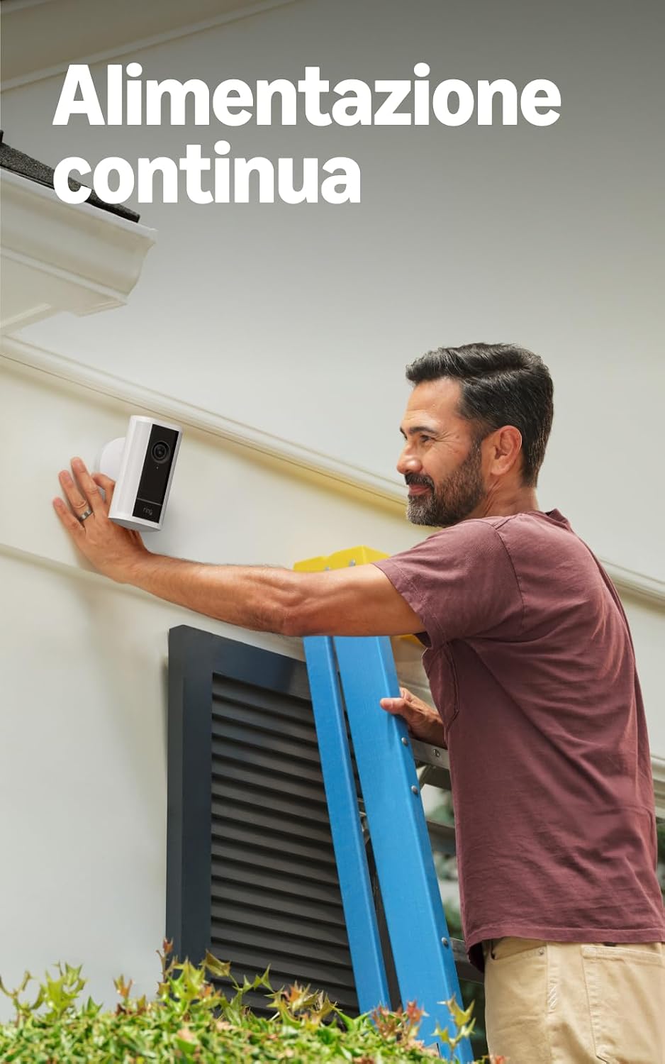 Ring videocamera Pro con faretti cablata (Spotlight Cam Pro, ultimo modello) | 2 Videocamere di sicurezza per esterni | Retinal 4K, Zoom 10x, 600 lumen | Prova gratuita di 30 giorni del piano Ring