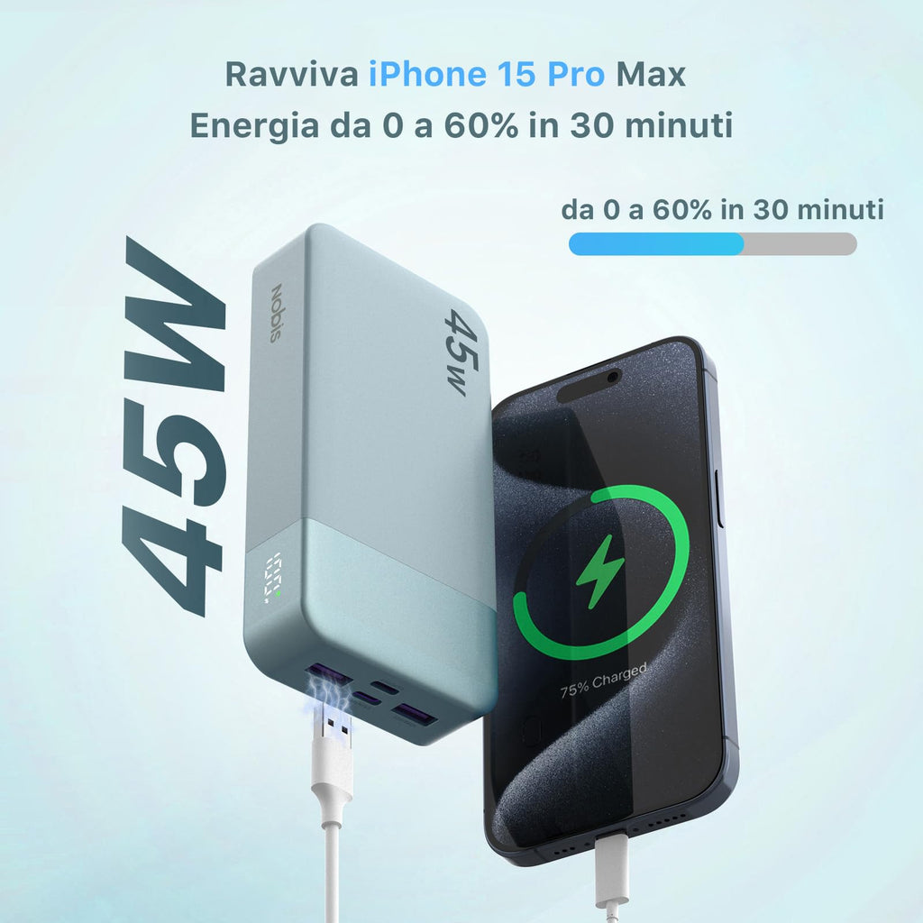 NOBIS 20000mAh 45W Power Bank