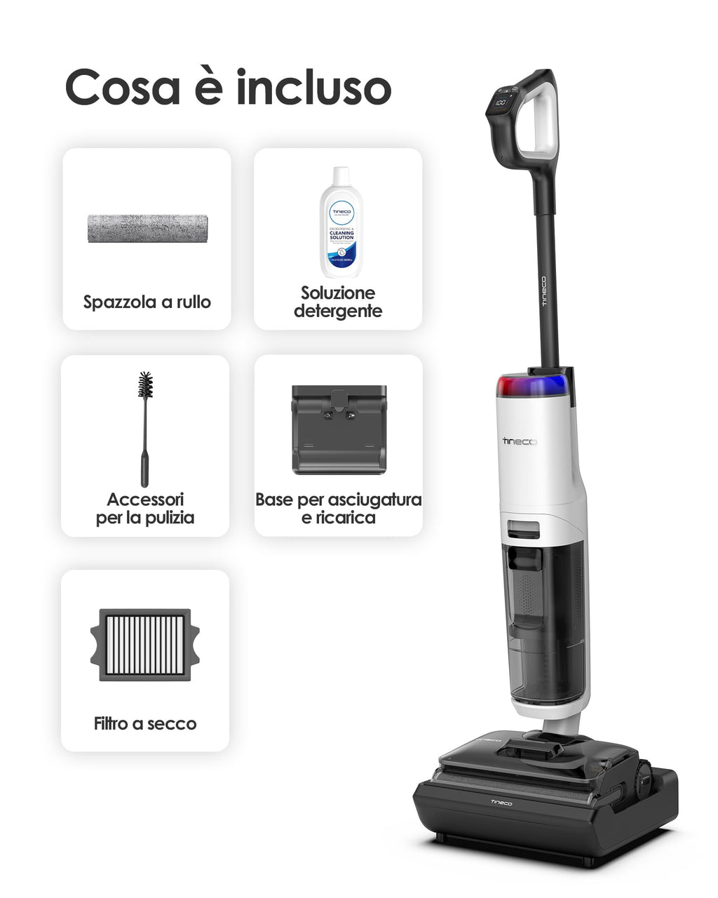 Tineco Floor ONE S7 Stretch Ultra Lavapavimenti aspirapolvere senza fili