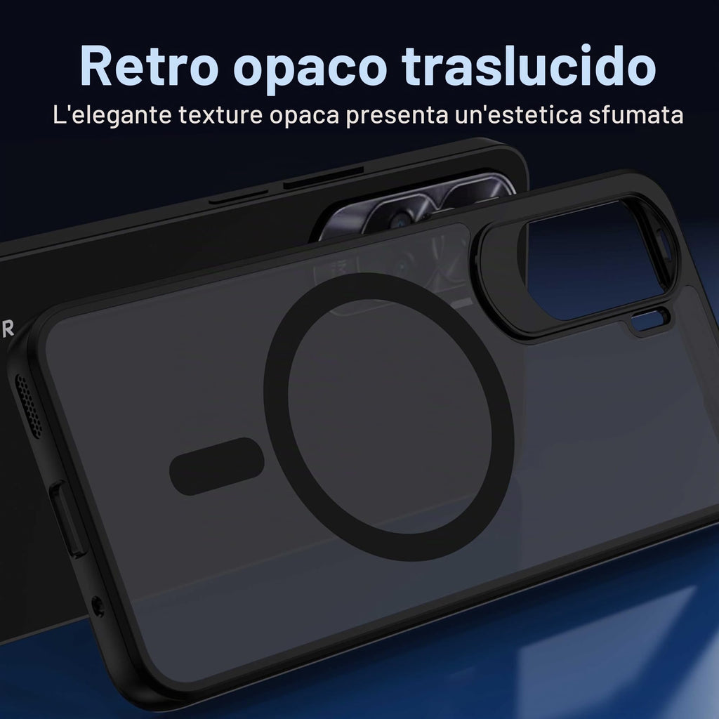 XTCASE Cover Magnetica per Google Pixel 11/11 Pro 5G Traslucida Opaca, Nero