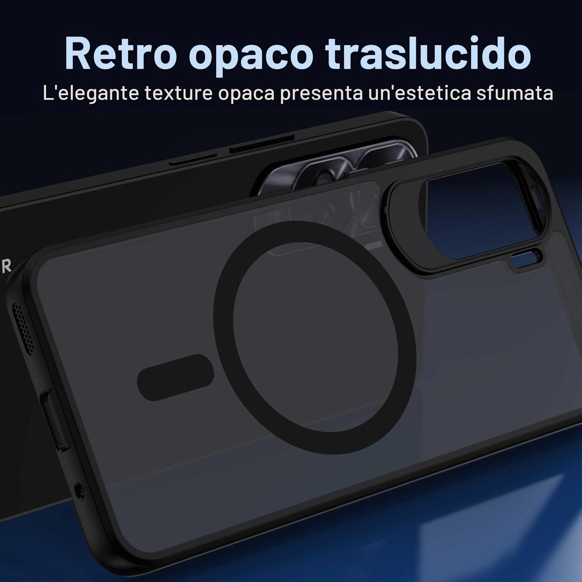 XTCASE Cover Magnetica per Google Pixel 11/11 Pro 5G Traslucida Opaca, Nero