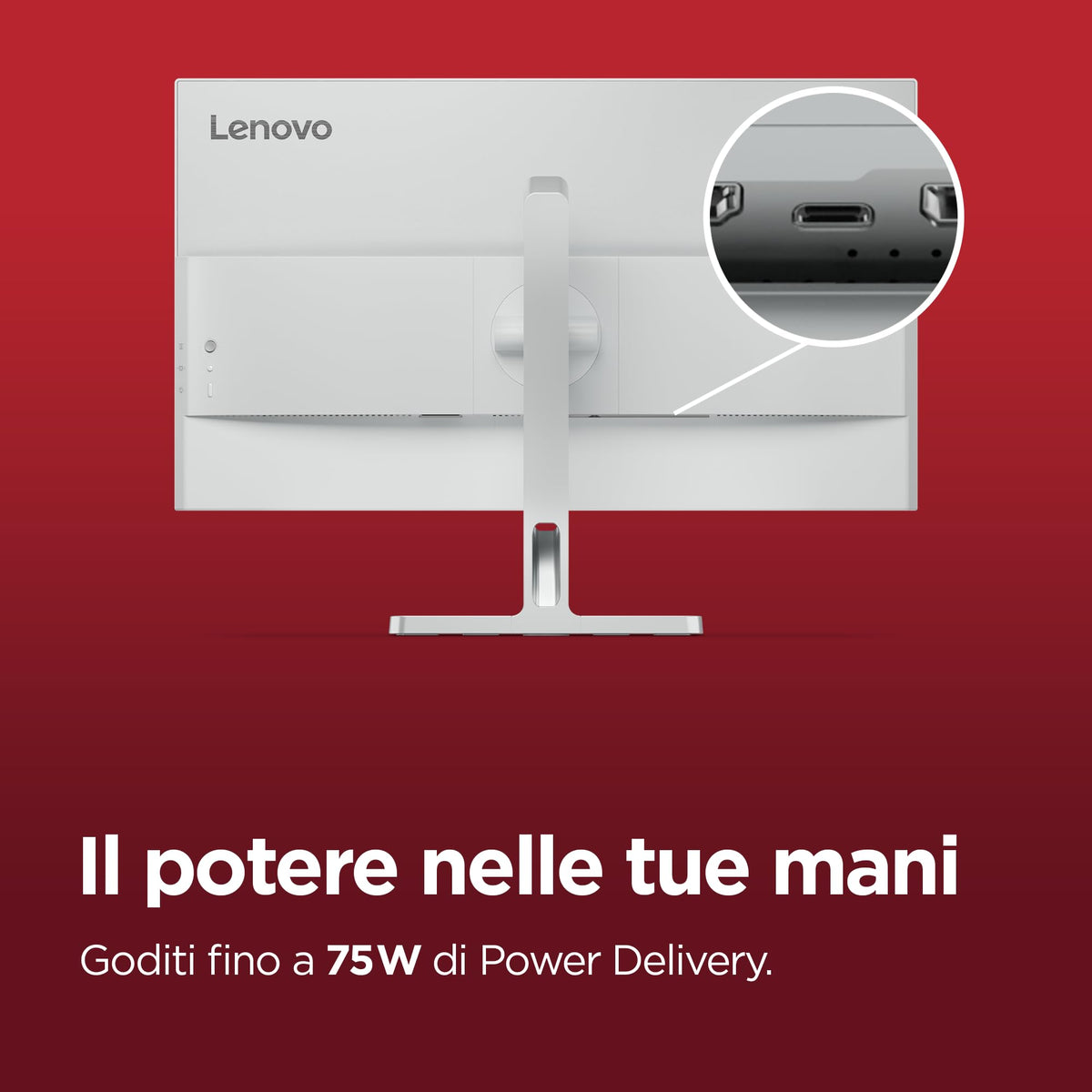 Lenovo L27-45 Monitor IPS 27" Full HD, 144Hz, 1ms, Altoparlanti integrati, HDMI e VGA, Ideale per Gaming, Studio e Home Office, VESA 100x100mm, AMD FreeSync, Inclinazione Regolabile