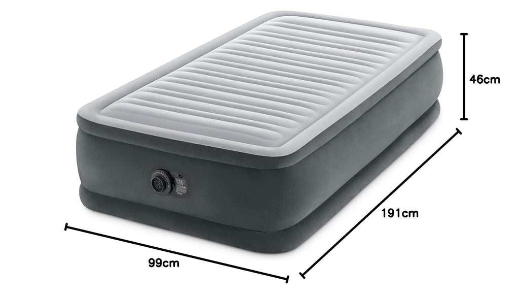 Intex 64414ND - Materasso Dura-Beam Comfort Plush Elevated Matrimoniale, 152x203x46 cm