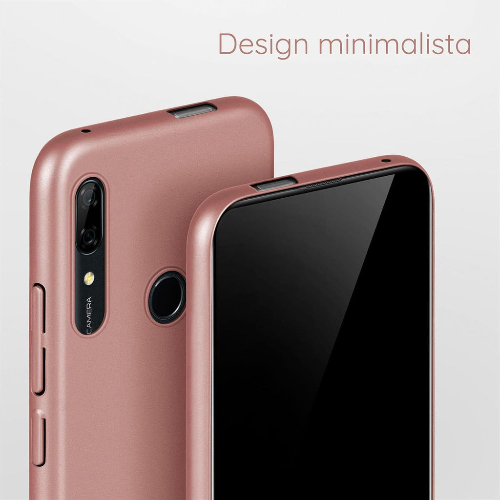 moex® Cover ultra-sottile compatibile con Huawei P Smart Z | rigida/anti-graffio, Oro-rosato metallico
