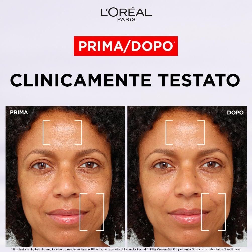 L'Oréal Paris Contorno Occhi Revitalift Filler, Azione Antirughe Rivolumizzante con Acido Ialuronico Concentrato, 15 ml