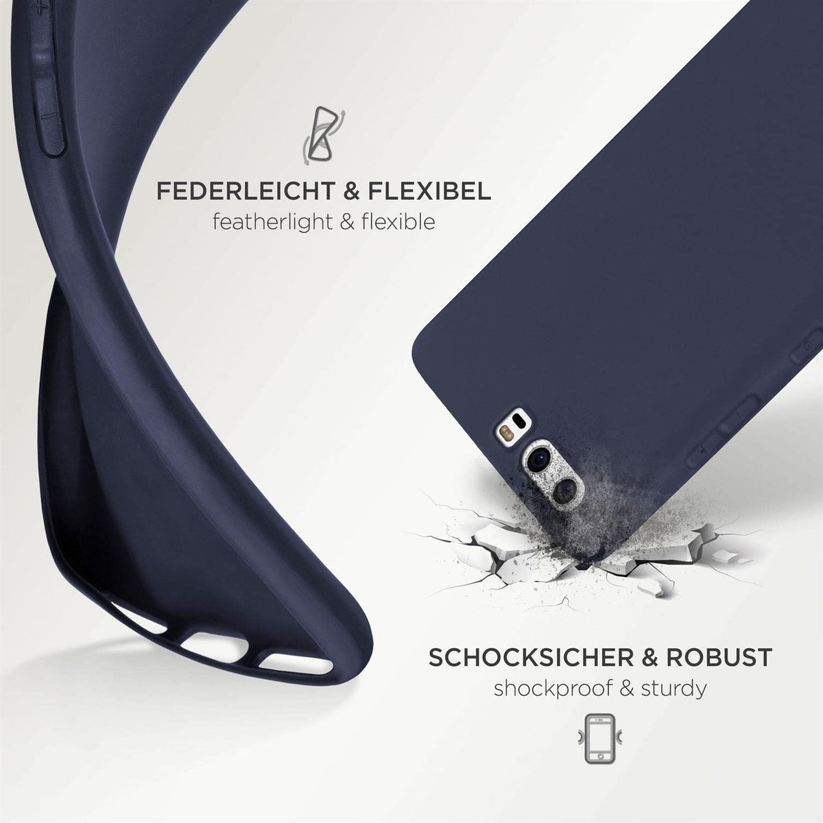 OneFlow Cover Flessibile SlimShield PRO Compatibile con Huawei P10 Lite | Silicone e TPU, Bianco