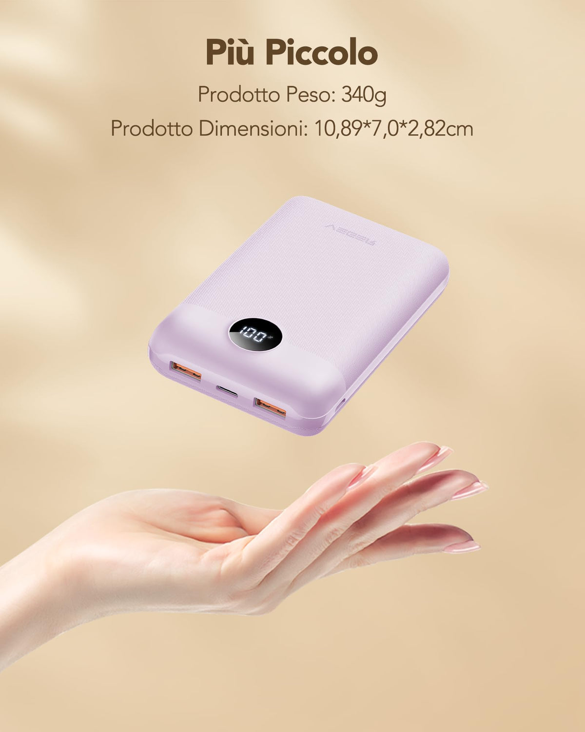 VEGER Power Bank 20000mAh, 22,5W Caricatore Ricarica Rapida PD3.0 QC4.0