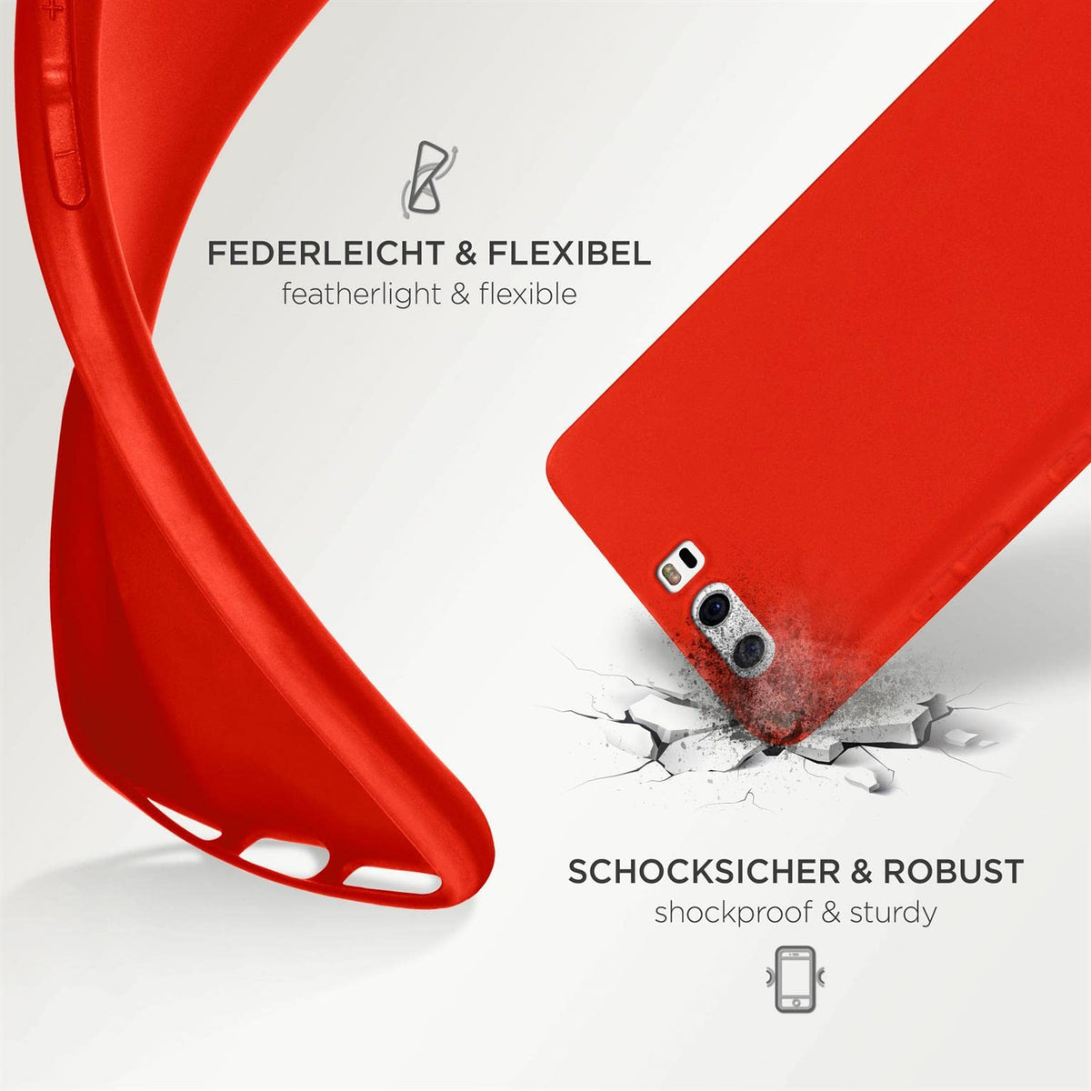 OneFlow Cover Flessibile SlimShield PRO Compatibile con Huawei P10 Lite | Silicone e TPU, Bianco