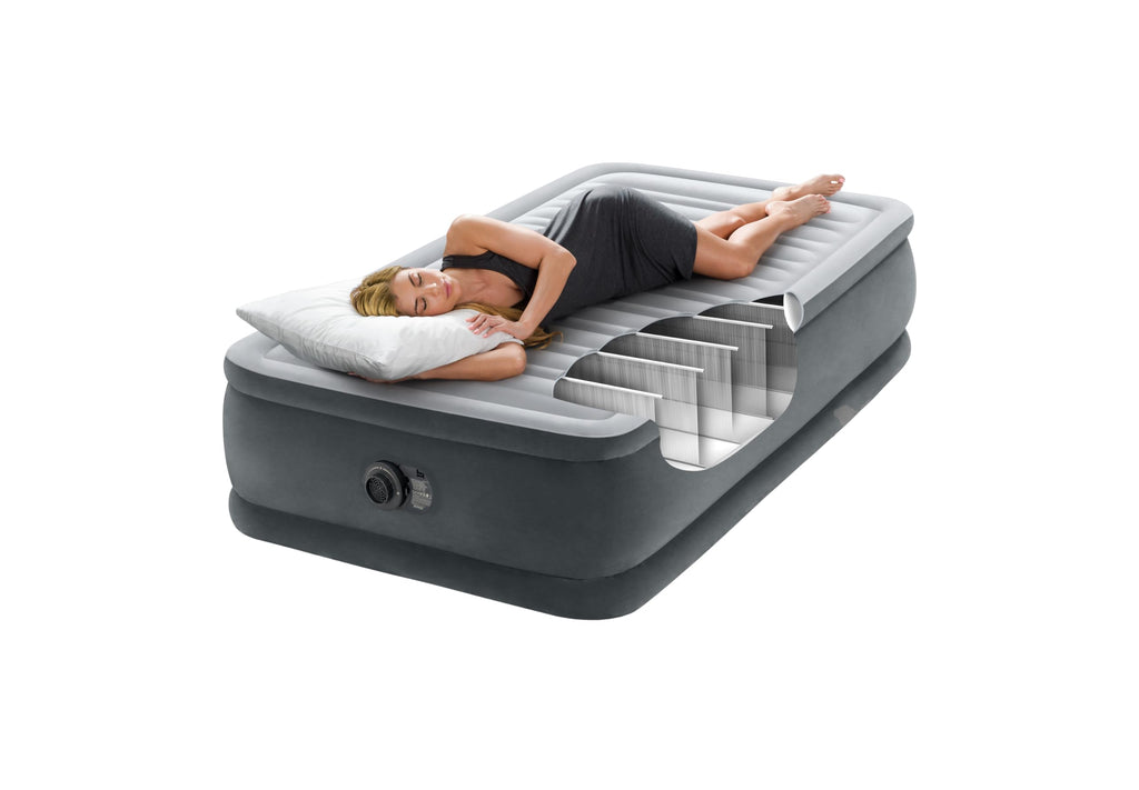 Intex 64414ND - Materasso Dura-Beam Comfort Plush Elevated Matrimoniale, 152x203x46 cm