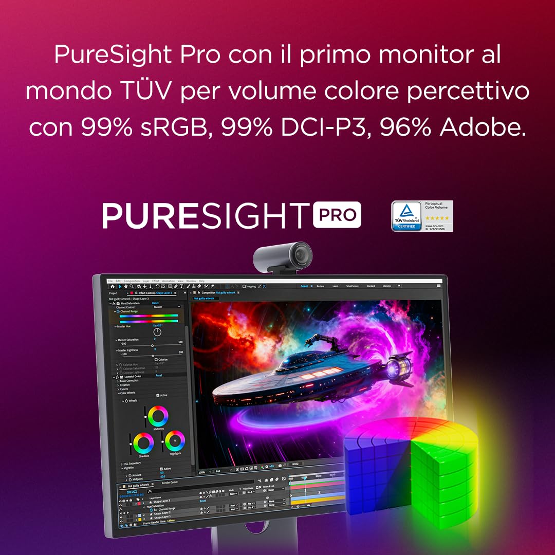 Lenovo L27-45 Monitor IPS 27" Full HD, 144Hz, 1ms, Altoparlanti integrati, HDMI e VGA, Ideale per Gaming, Studio e Home Office, VESA 100x100mm, AMD FreeSync, Inclinazione Regolabile