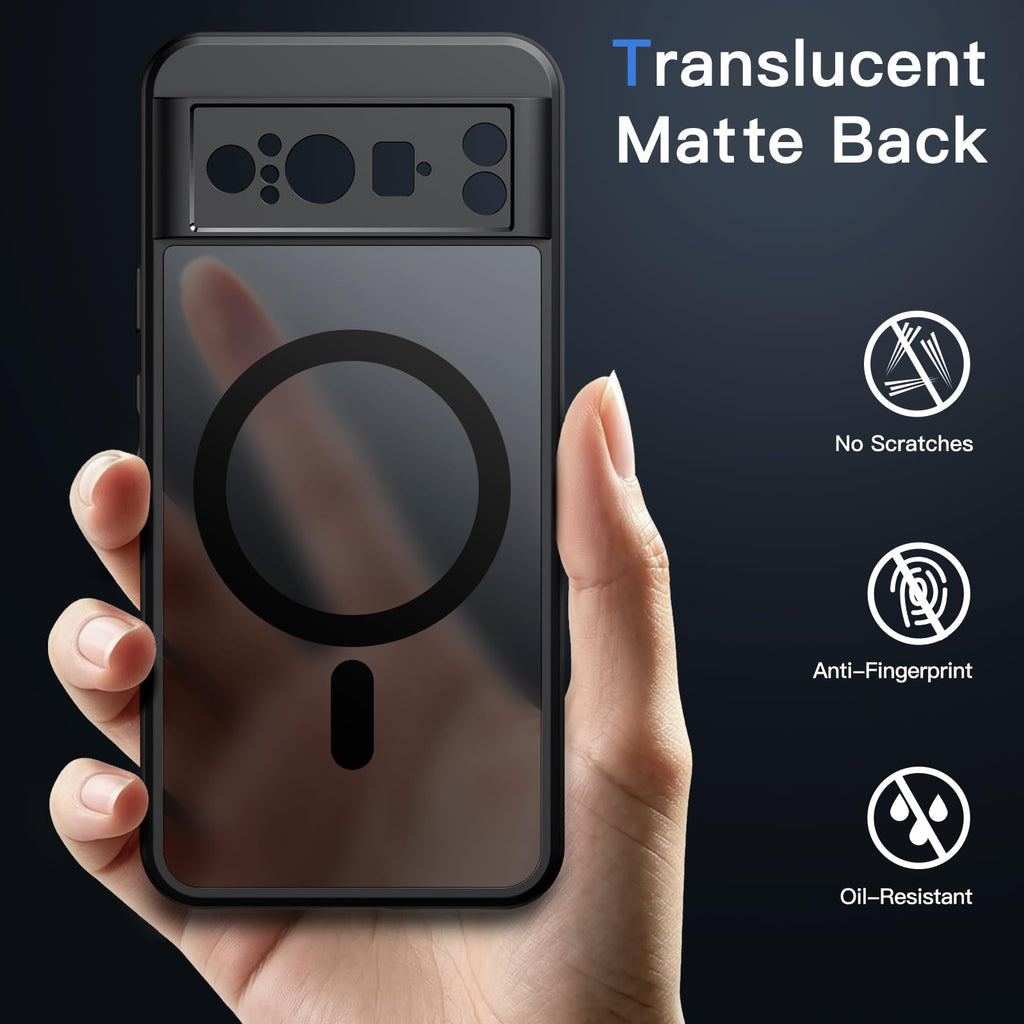 JETech Cover Magnetica per Google Pixel 10/10 Pro, Nero Ossidiana