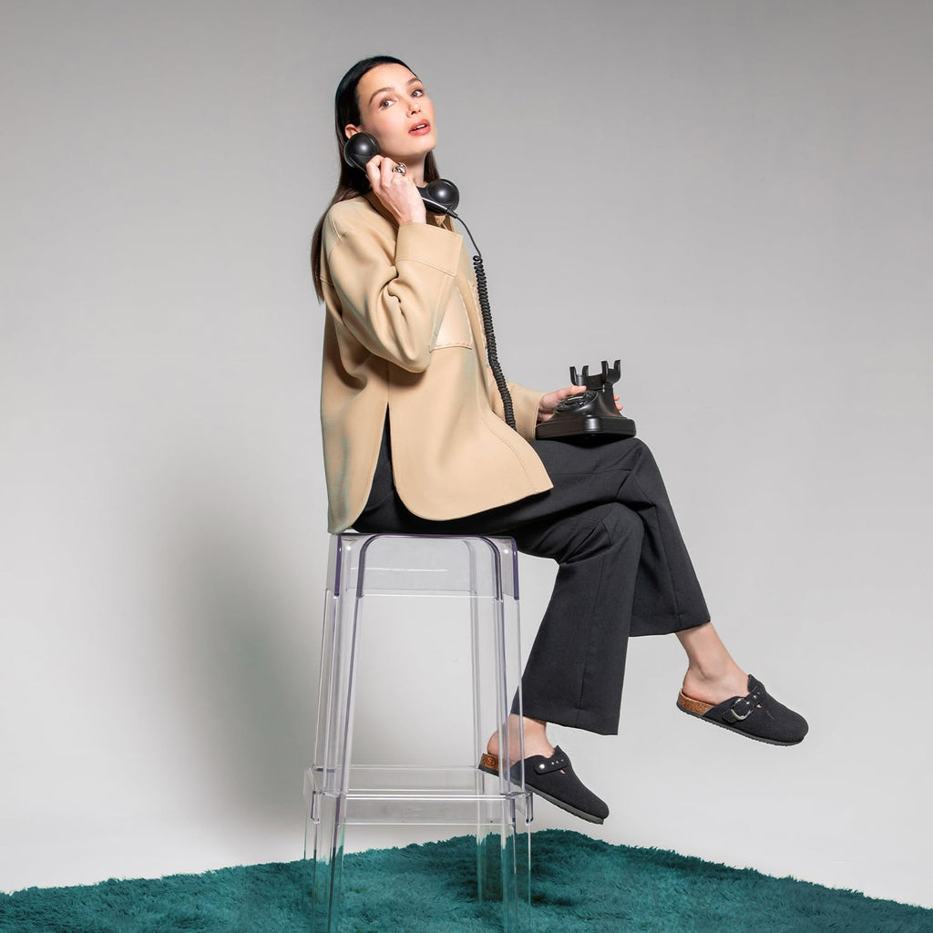 PERLETTI Ciabatte Donna Estive con Doppia Fibbia - Ciabatte Mare Dorate Comode - Sandali Comfort da Casa