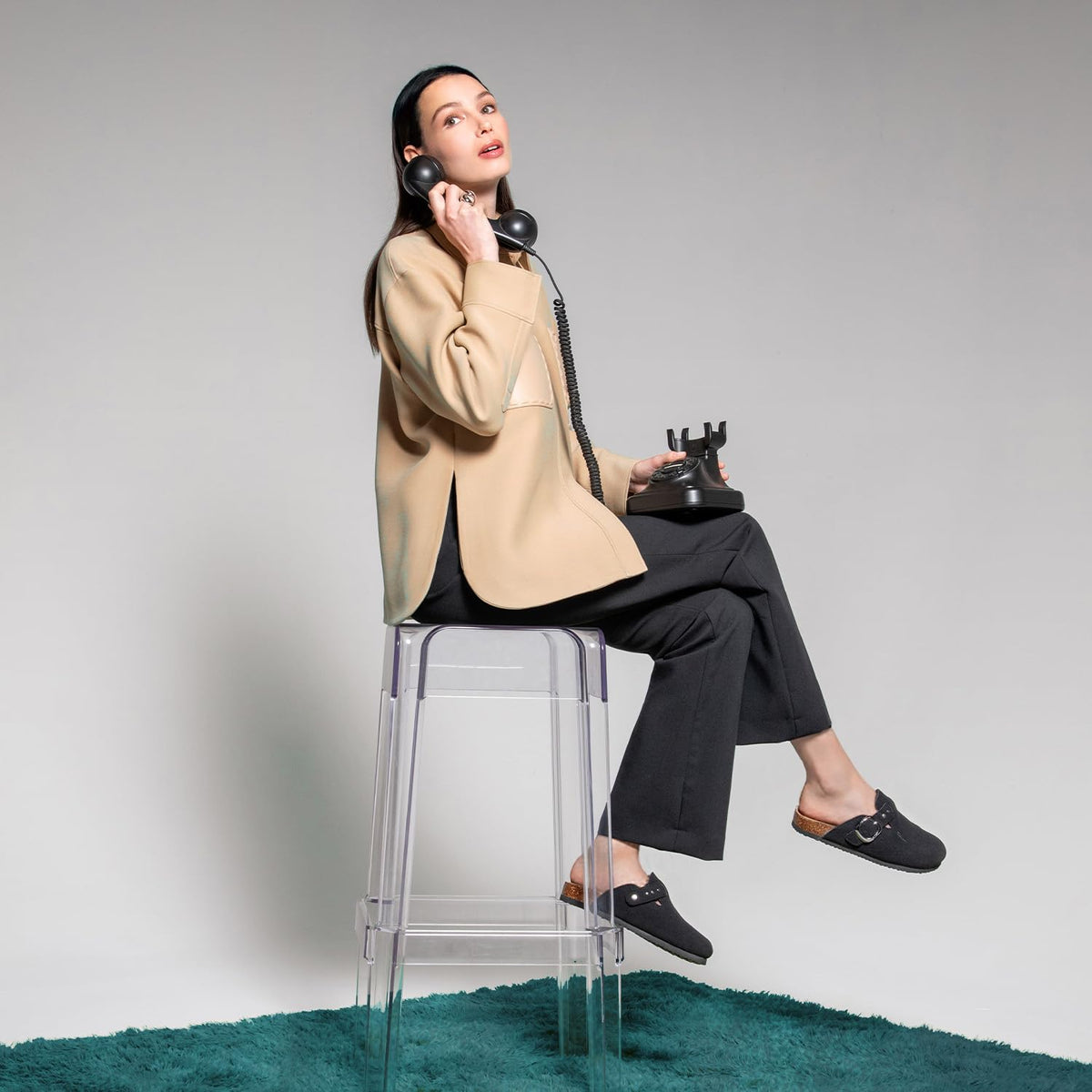 PERLETTI Ciabatte Donna Estive con Doppia Fibbia - Ciabatte Mare Dorate Comode - Sandali Comfort da Casa