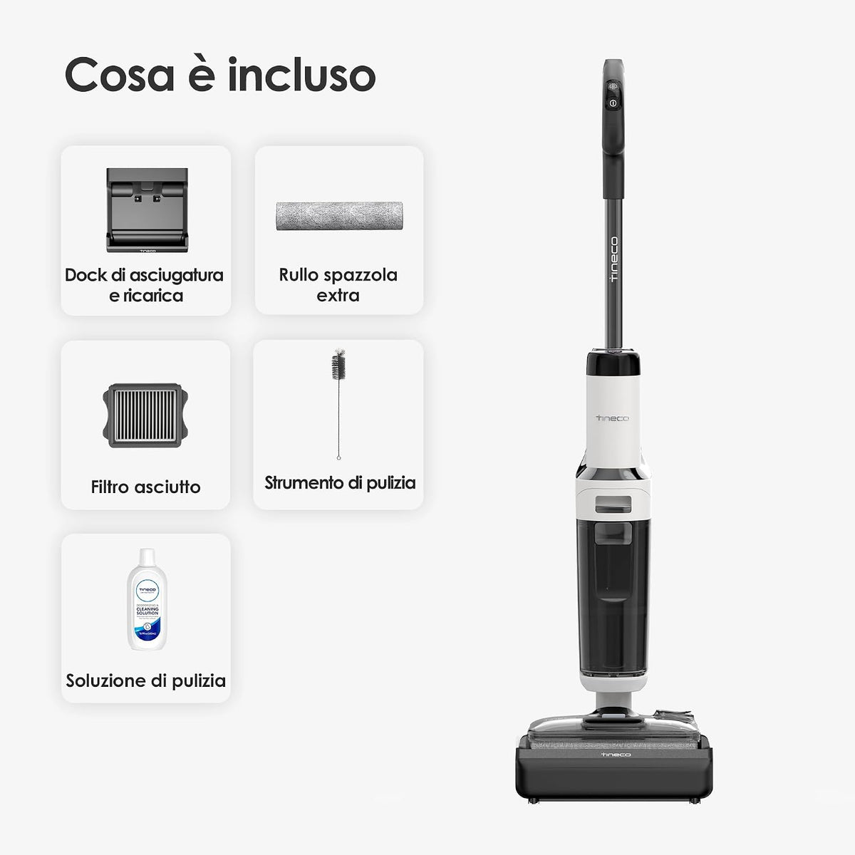 Tineco Floor ONE Stretch S6 AspirapolvereLavapavimenti, FlashDry, iLOOP