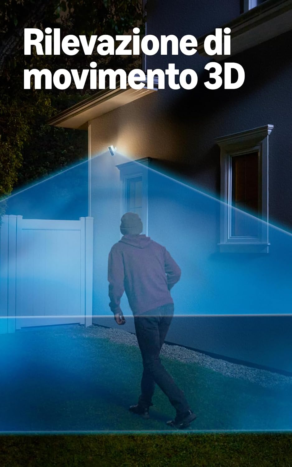 Ring videocamera Pro con faretti cablata (Spotlight Cam Pro, ultimo modello) | 2 Videocamere di sicurezza per esterni | Retinal 4K, Zoom 10x, 600 lumen | Prova gratuita di 30 giorni del piano Ring