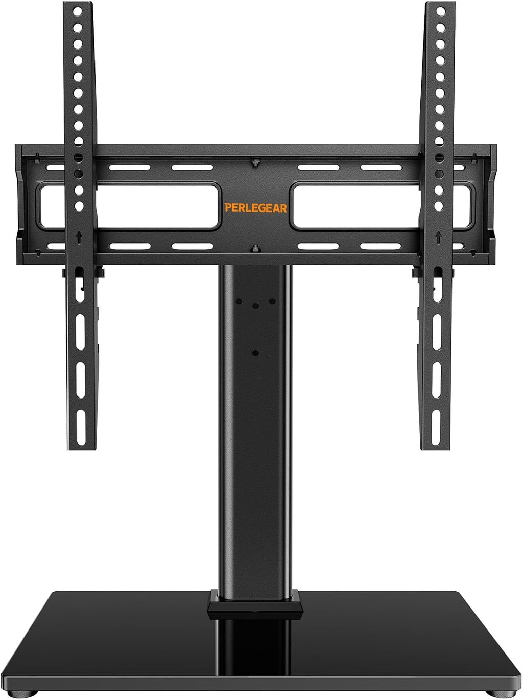 Supporto Girevole da Tavolo per TV da 26-60 Pollici - Piedistallo per TV Regolabile in Altezza con Base in Vetro Temperato, VESA Max 400x400mm, Fino a 40 kg