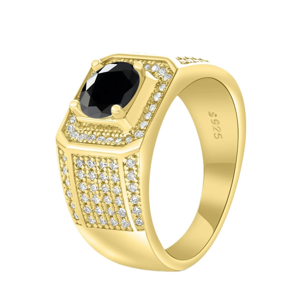 Anelli in moissanite da 1 ct per uomini con diamanti Fedi nuziali in argento Sterling 925 18 carati Anello di moissanite Anelli di fidanzamento da uomo Anelli di diamante in oro Anello di